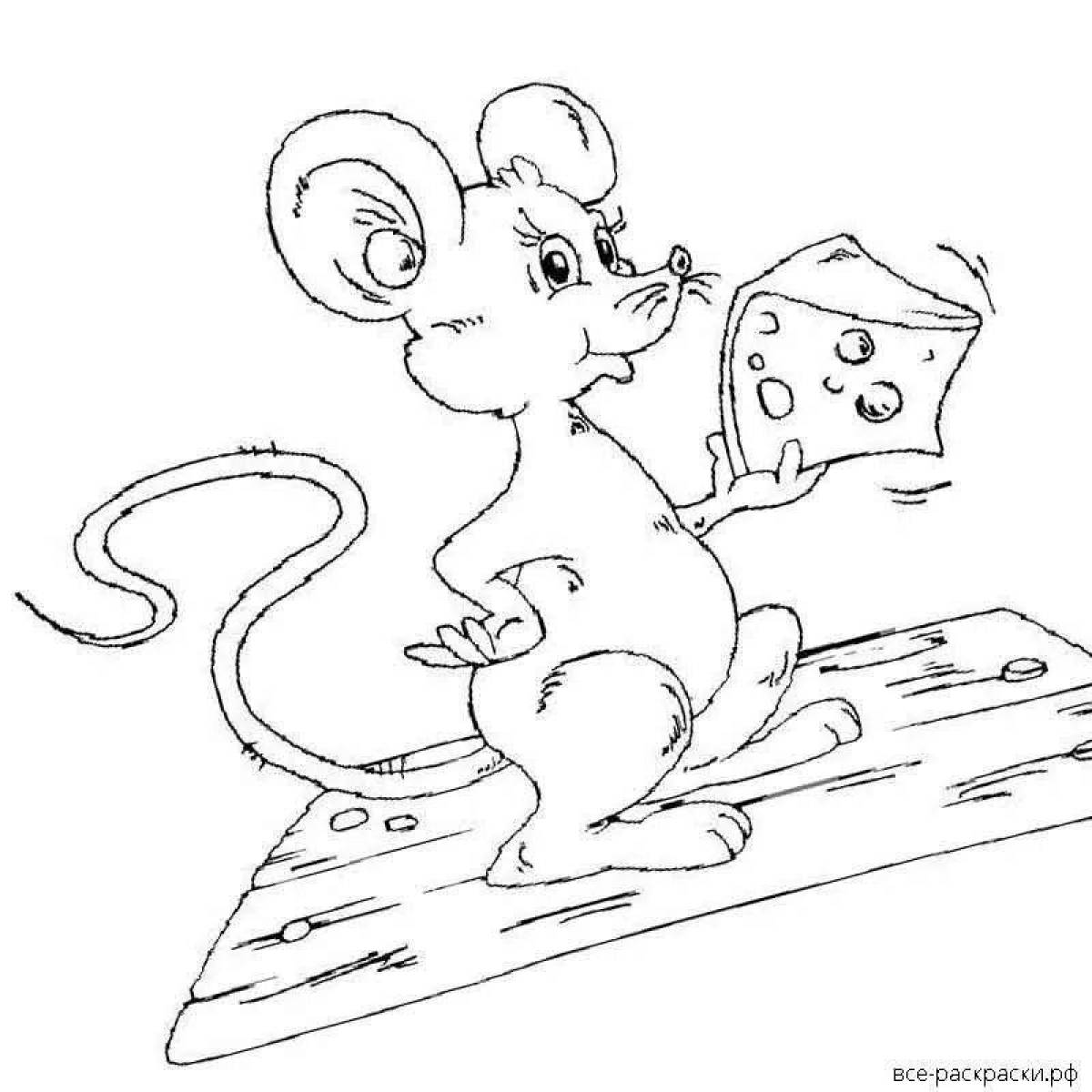 Glamorous coloring tale of the silly mouse
