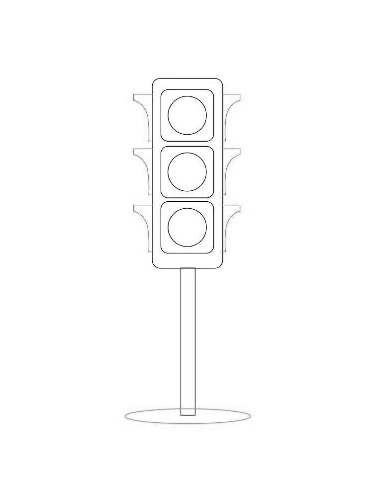 Attractive traffic light picture for kids