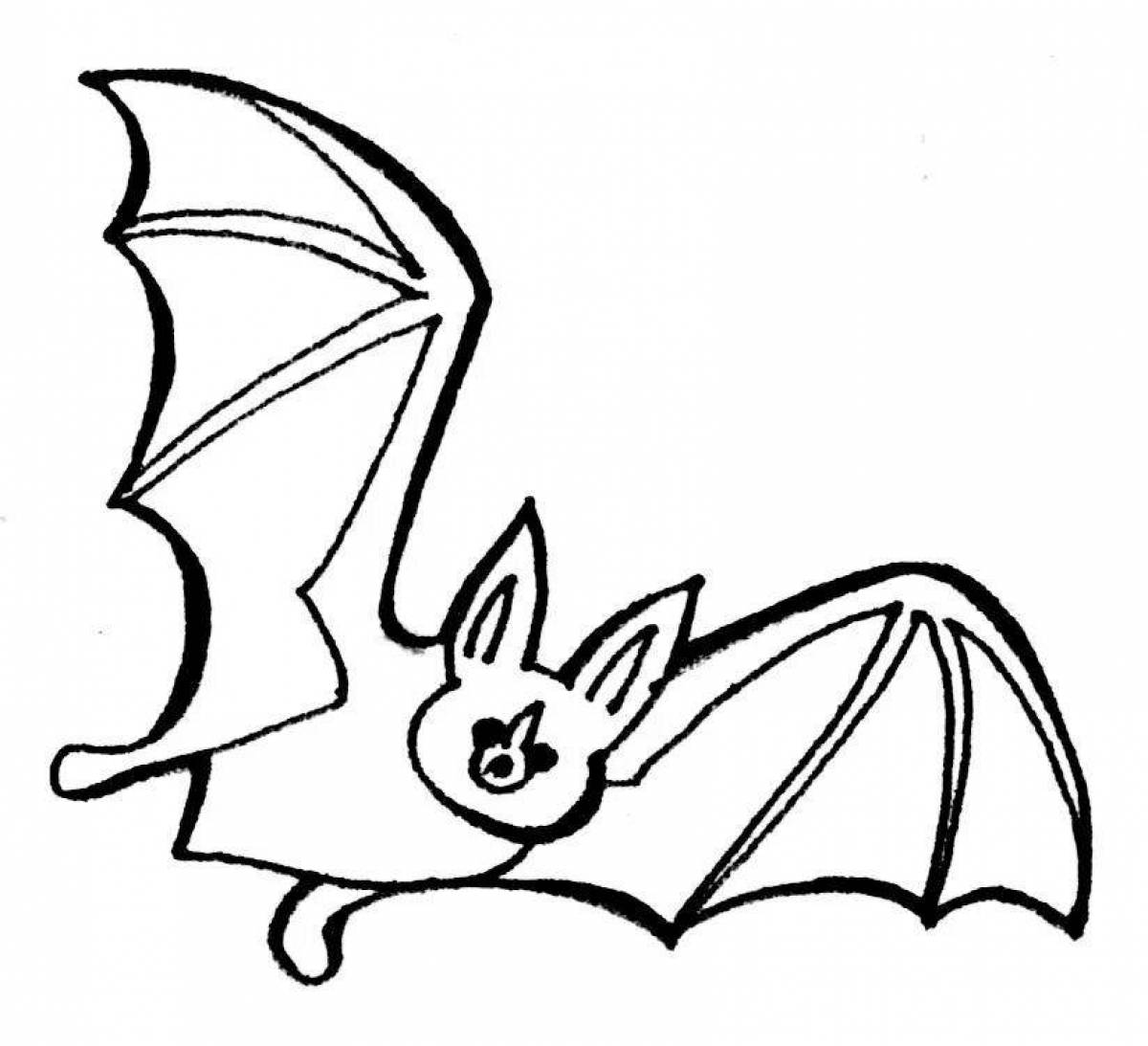 Cute bat coloring book for kids
