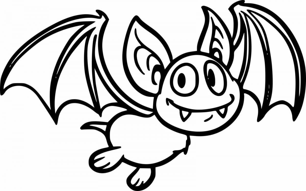 Playful bat coloring pages for kids