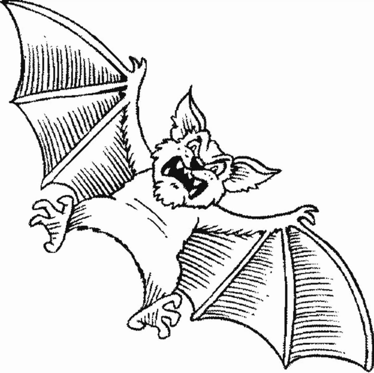 Gorgeous bat coloring pages for kids