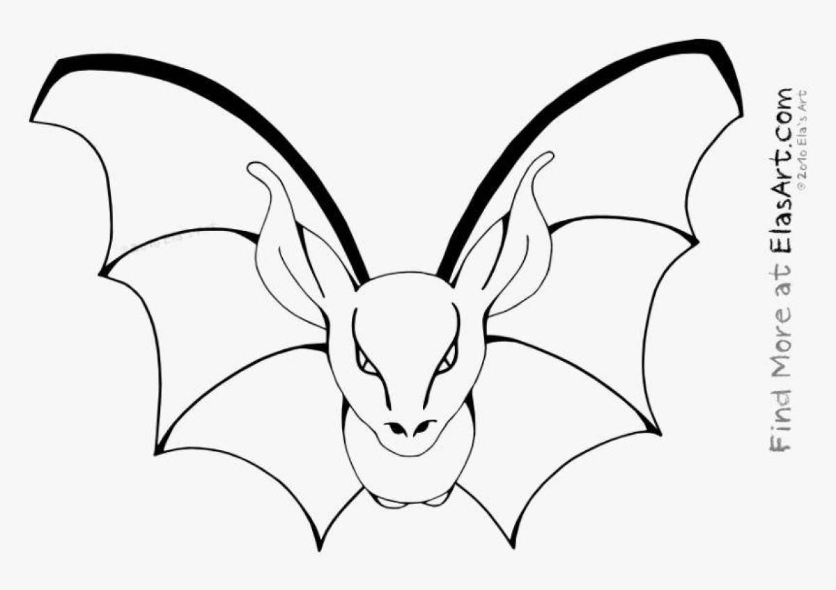 Awesome bat coloring pages for kids