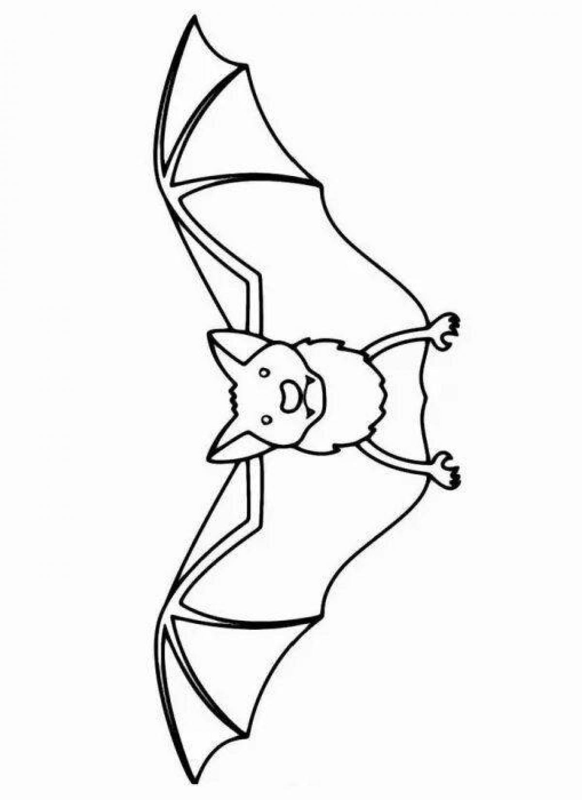 Adorable bat coloring pages for kids