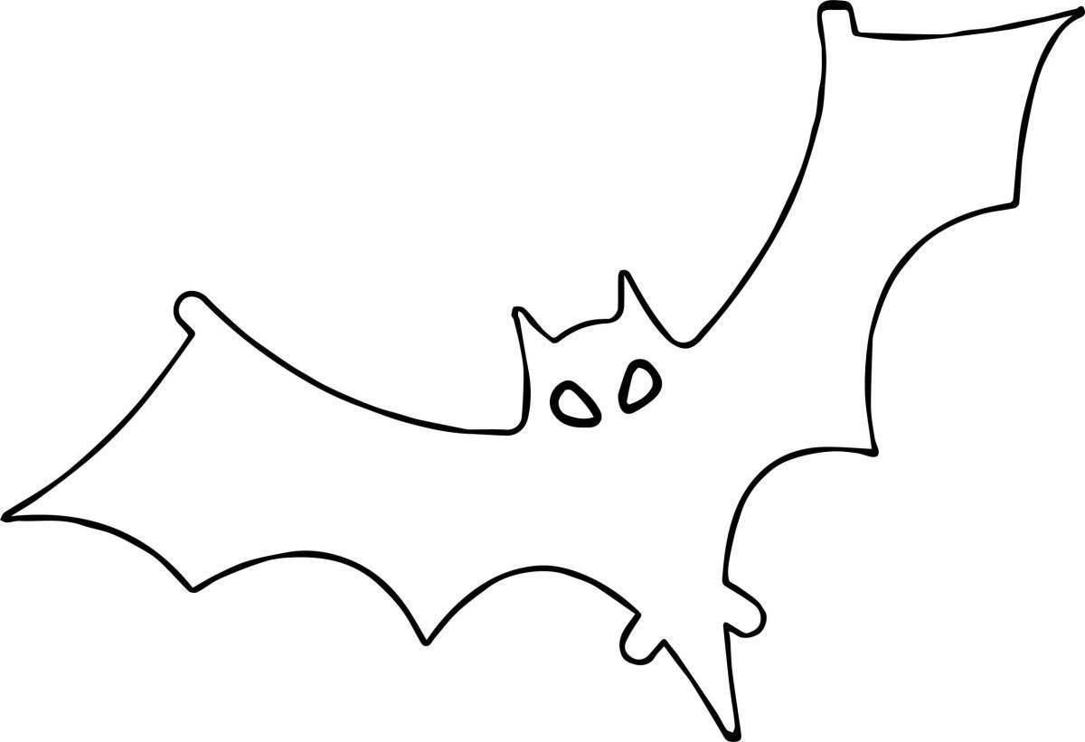 Glorious bat coloring pages for kids