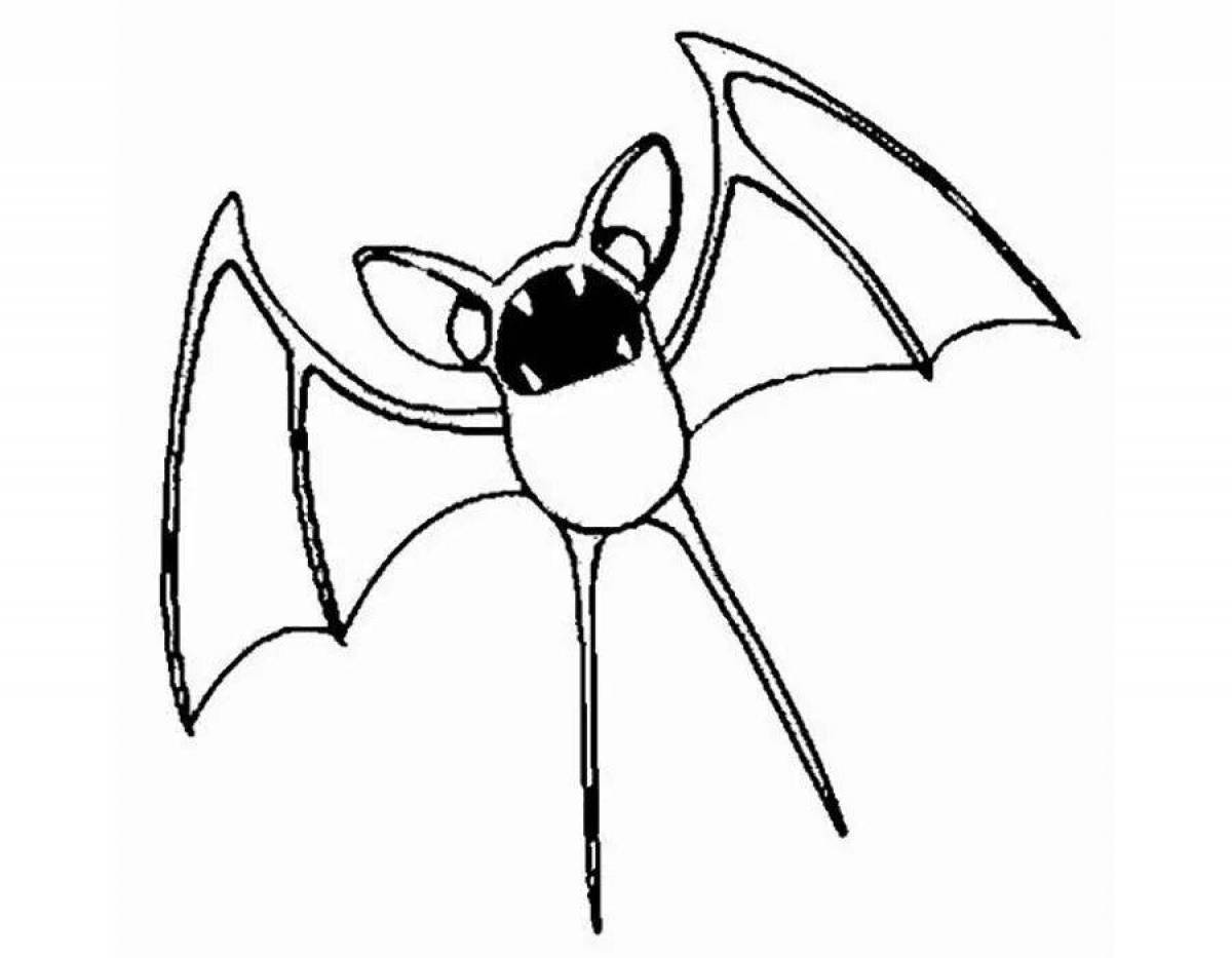 Cute bat coloring pages for kids