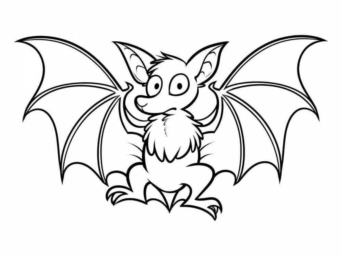 Sweet bat coloring pages for kids