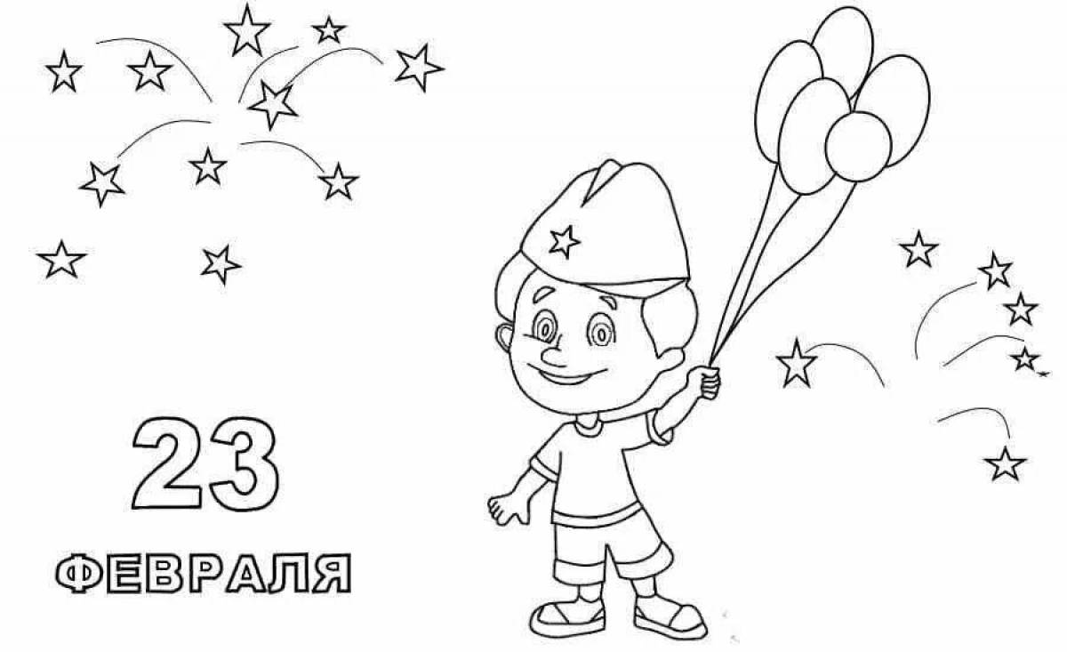 Coloring page magnanimous defender of the fatherland