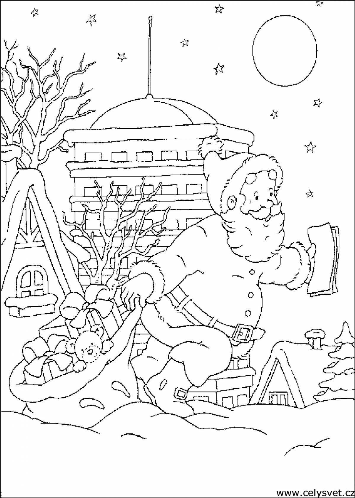 Festive Christmas coloring book for 6-7 year olds