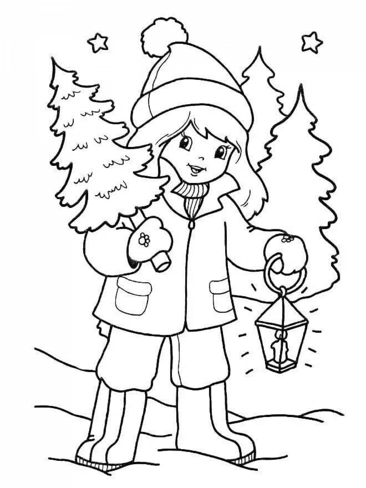 Bright Christmas coloring book for 6-7 year olds