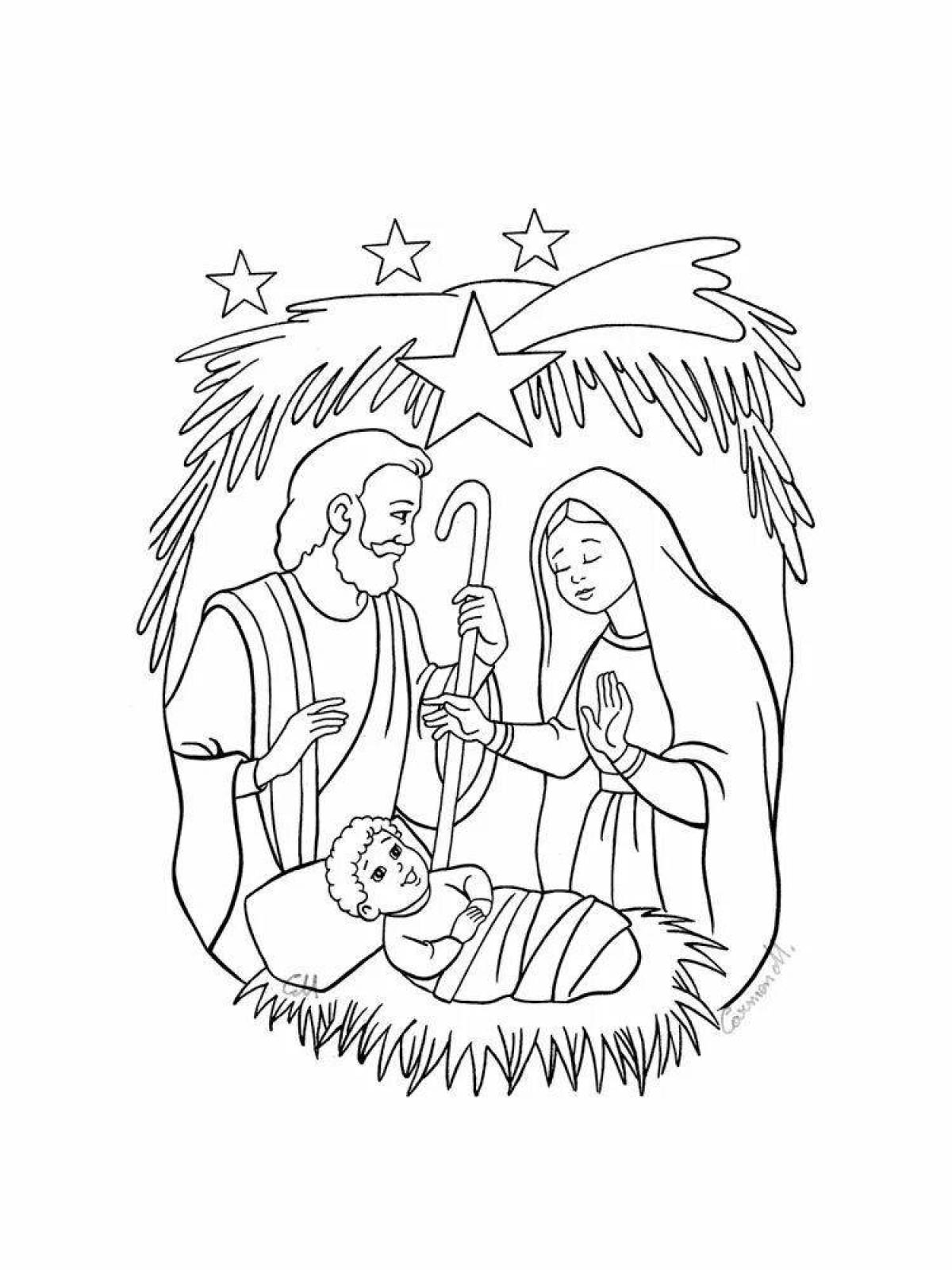 Exquisite Christmas coloring book for 6-7 year olds