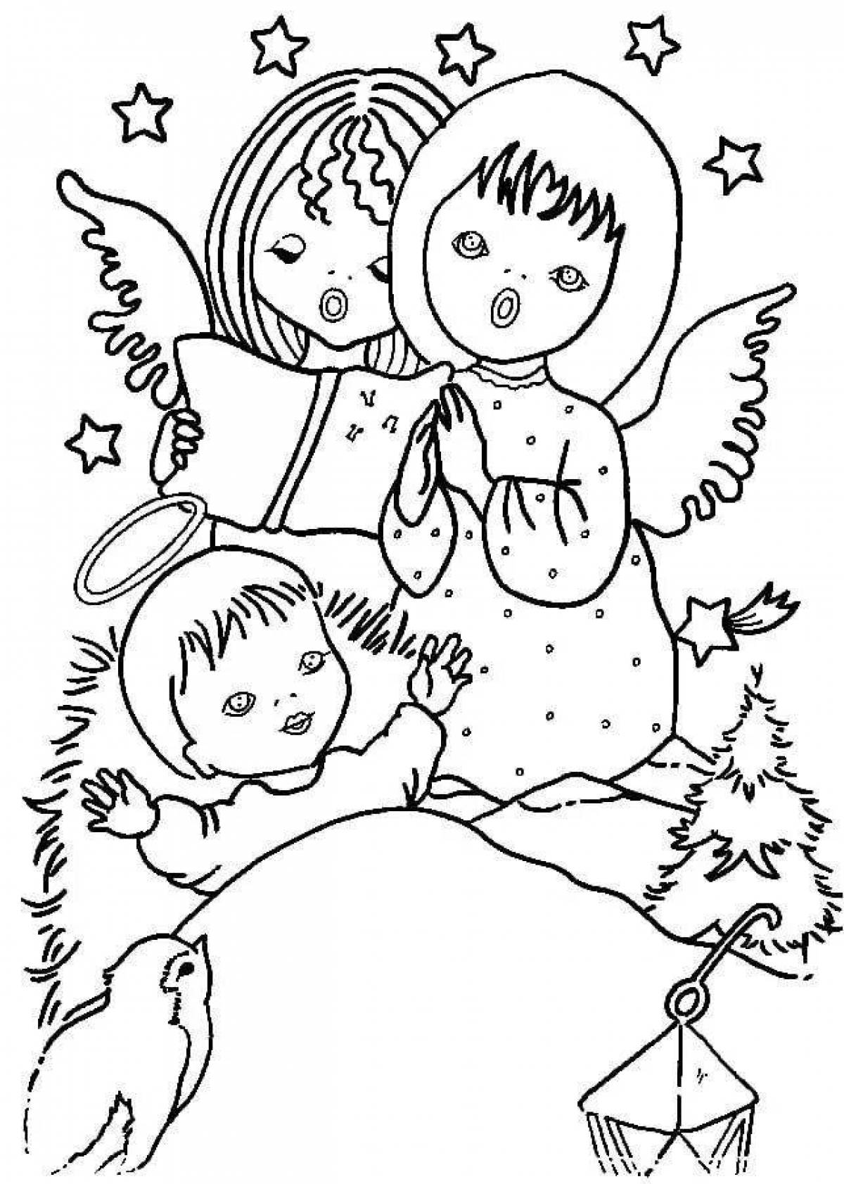 Animated Christmas coloring book for kids 6-7 years old