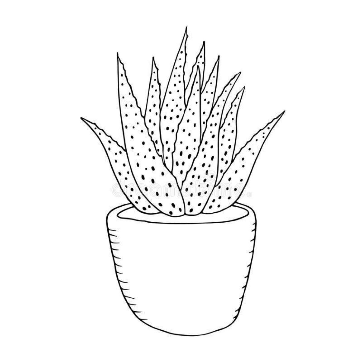 Great aloe coloring page