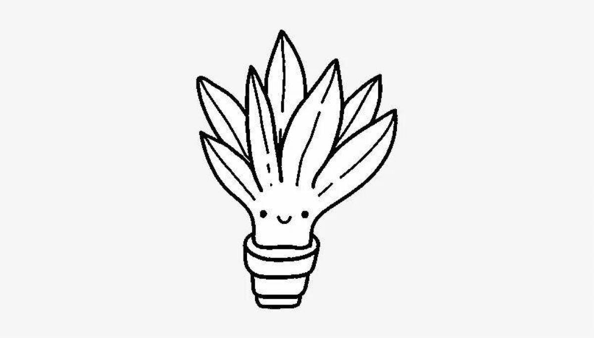 Awesome aloe coloring page