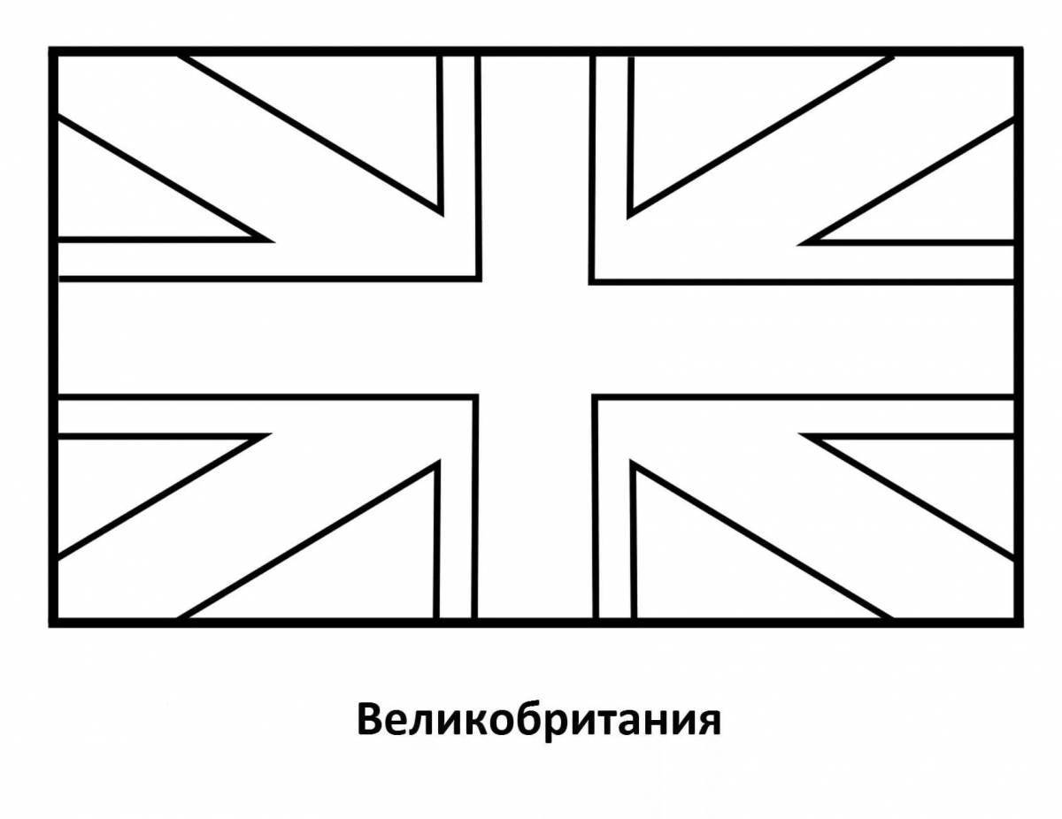 Раскраска величественный флаг англии