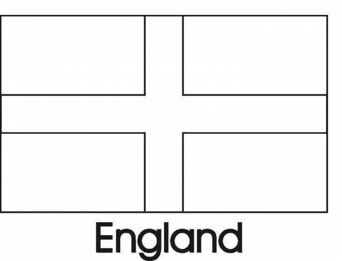 Glitter england flag coloring pages