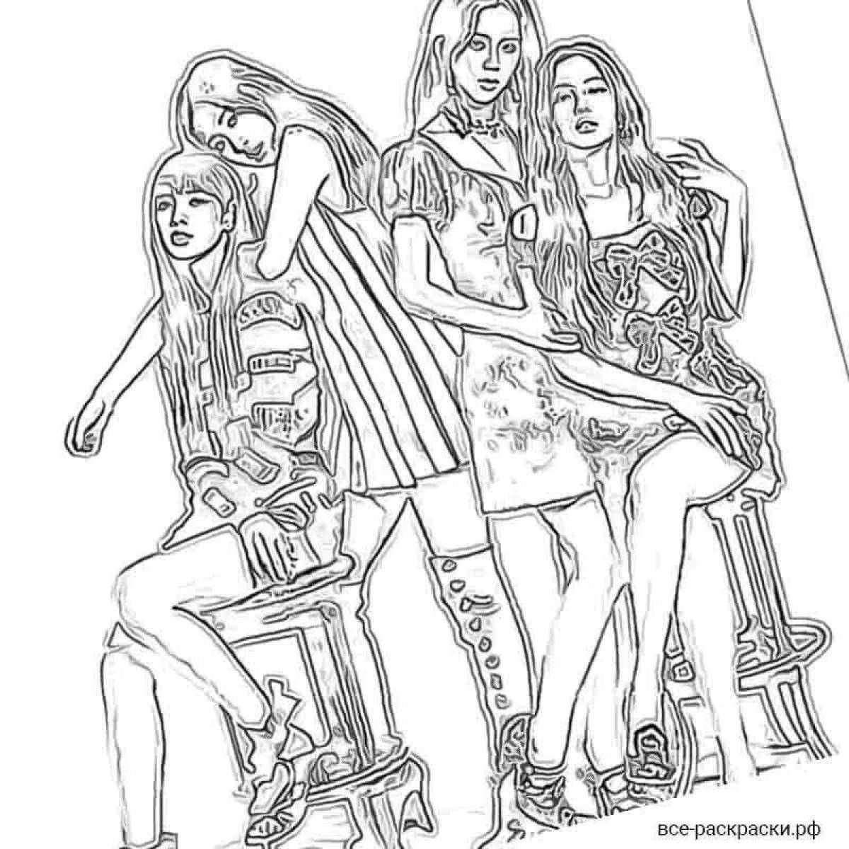 Black fever coloring page