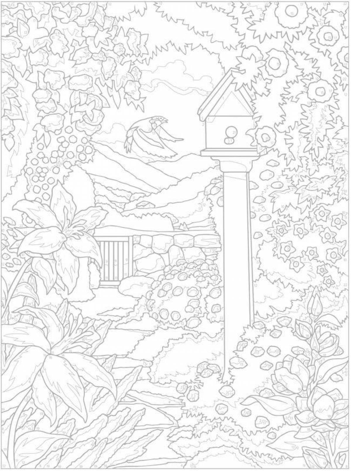 Creative haven coloring page - shining