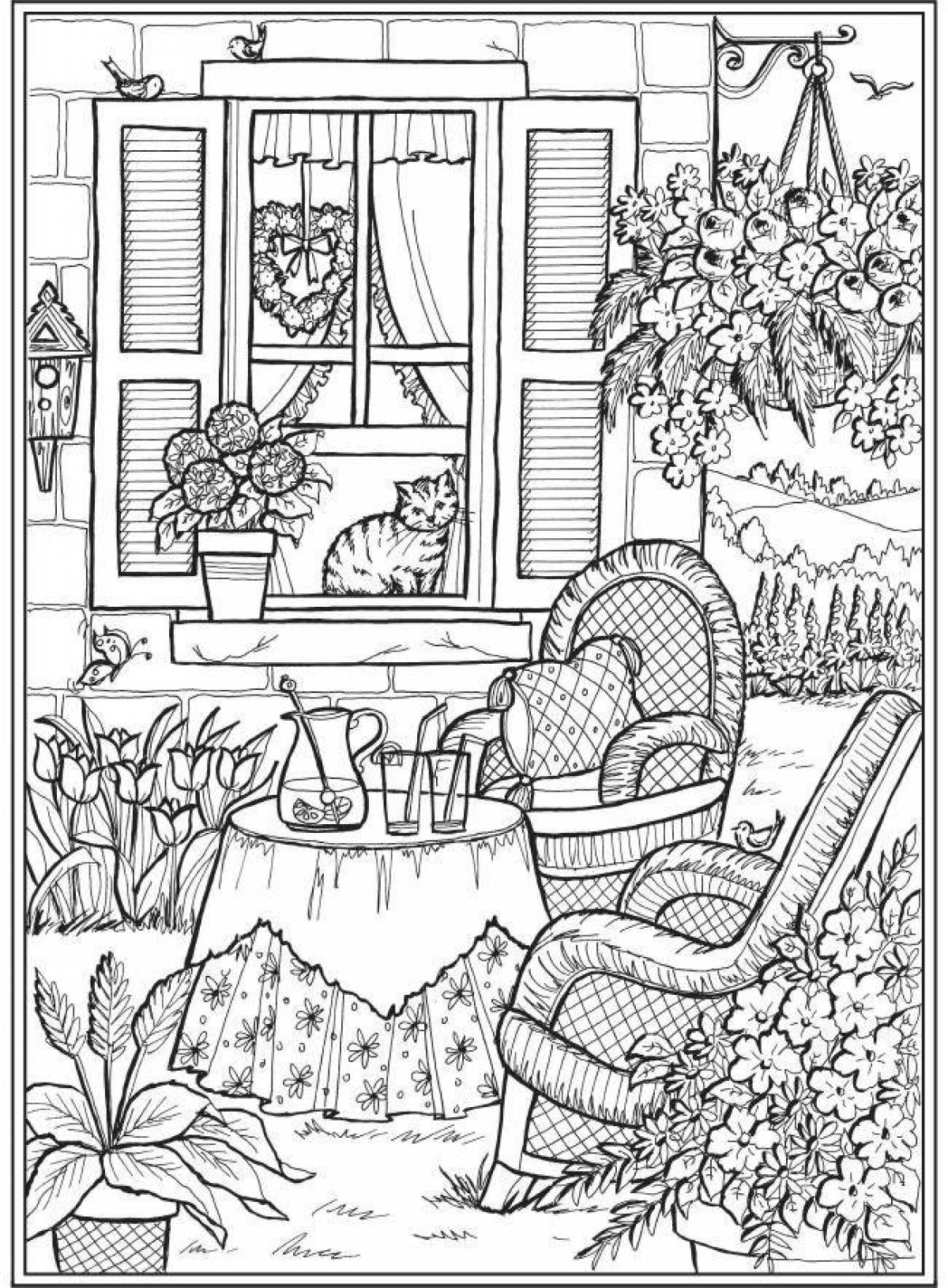 Coloring page creative haven - peaceful