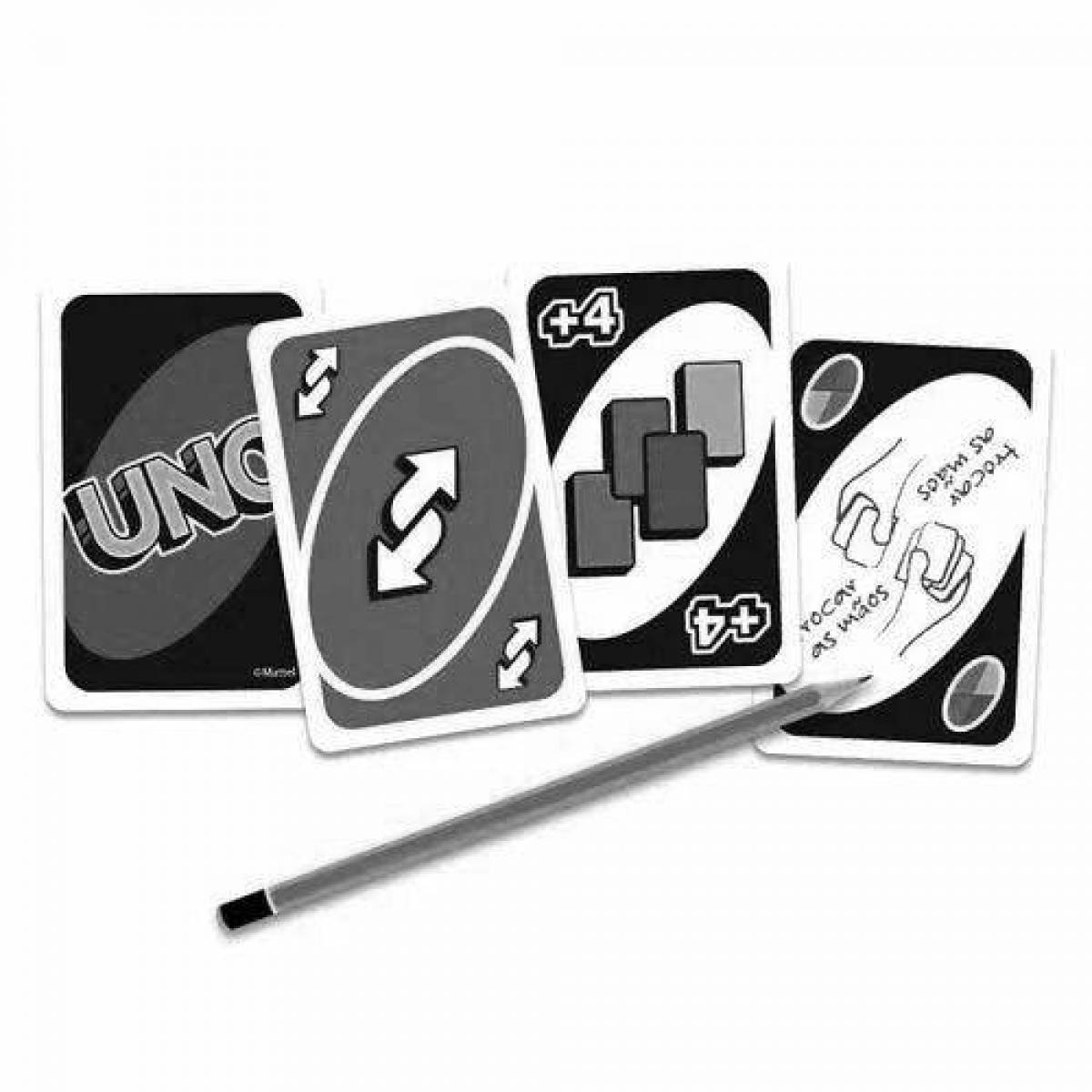 Awesome uno card coloring page