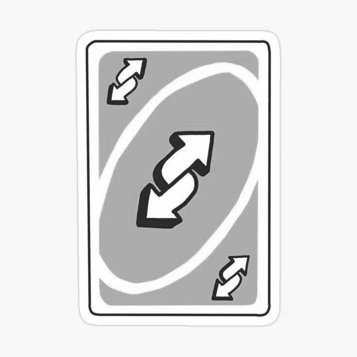 Intriguing uno card coloring page