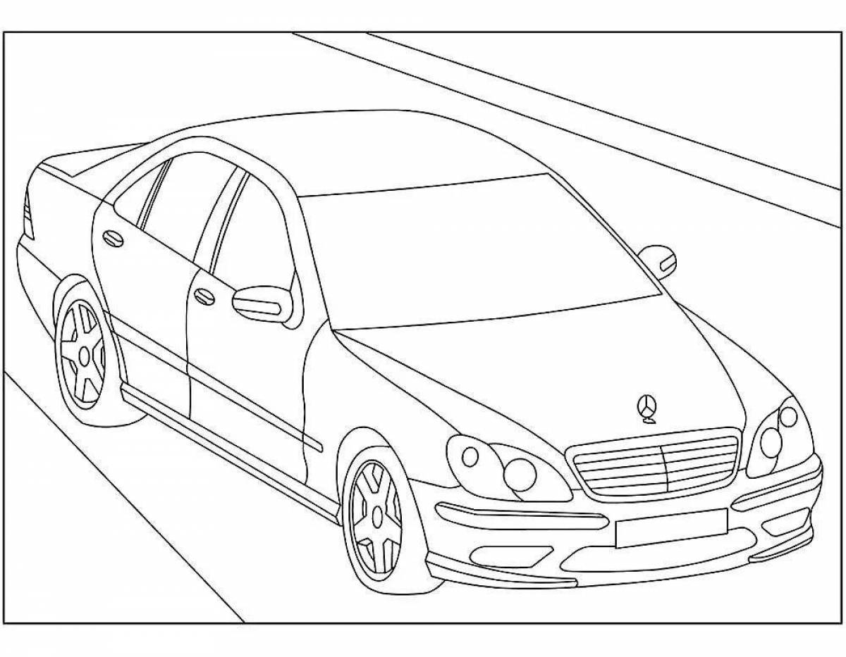 Mercedes benz coloring page