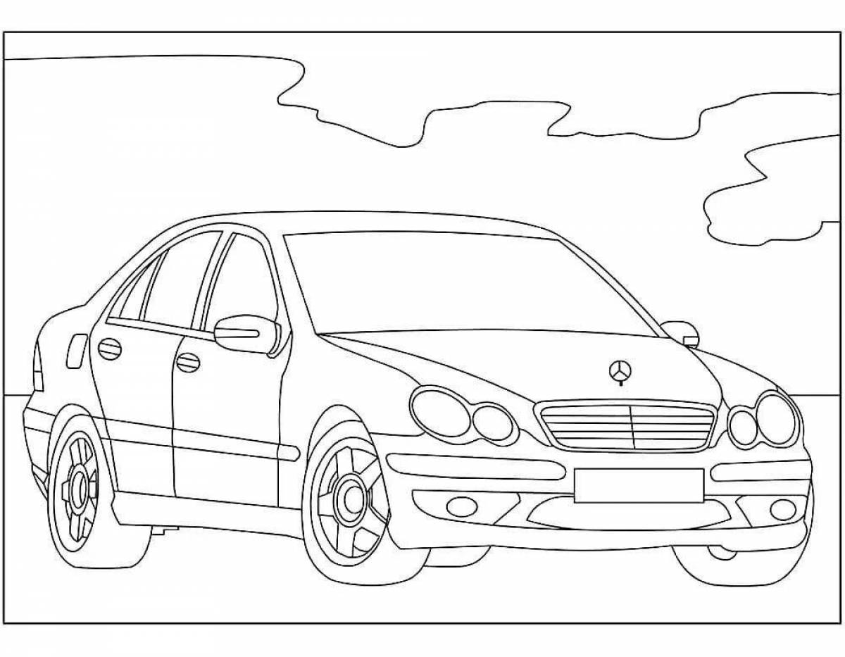 Luxury mercedes benz coloring page