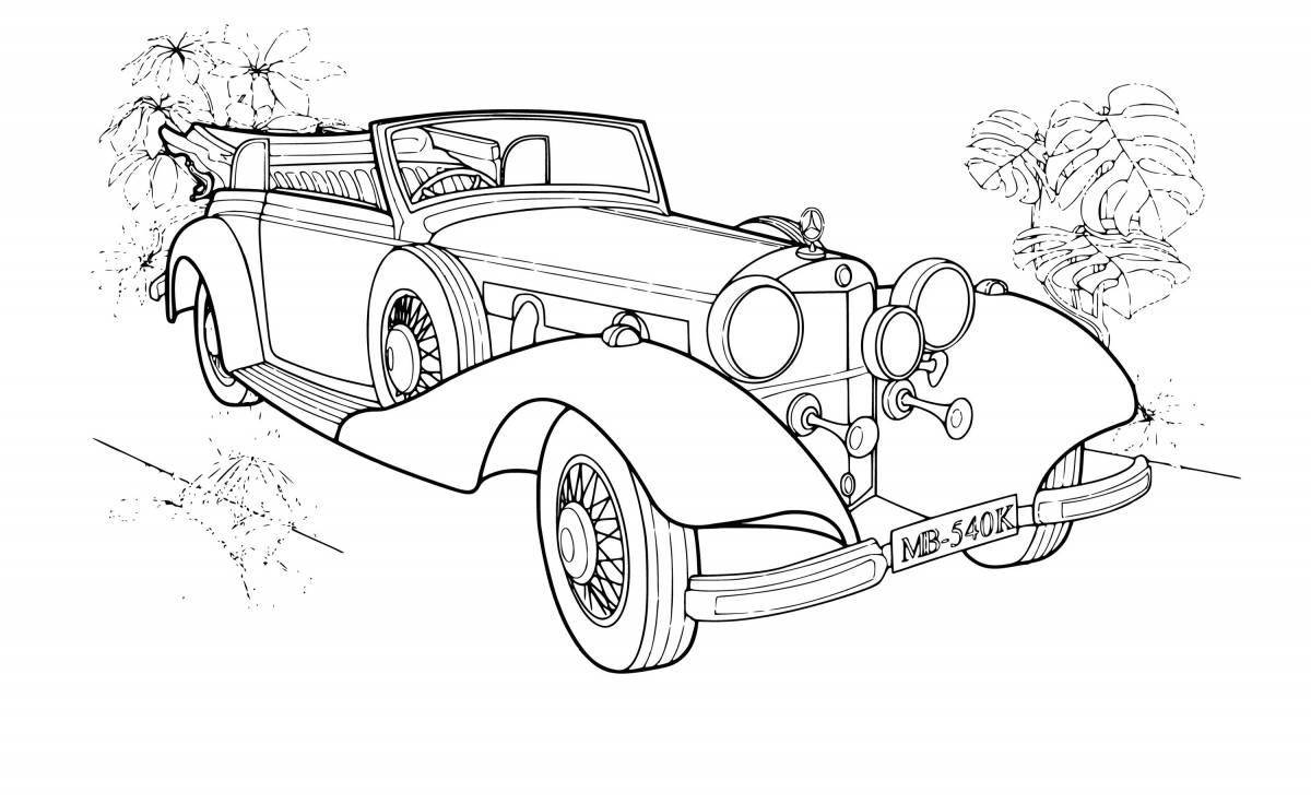 Coloring page dazzling mercedes benz