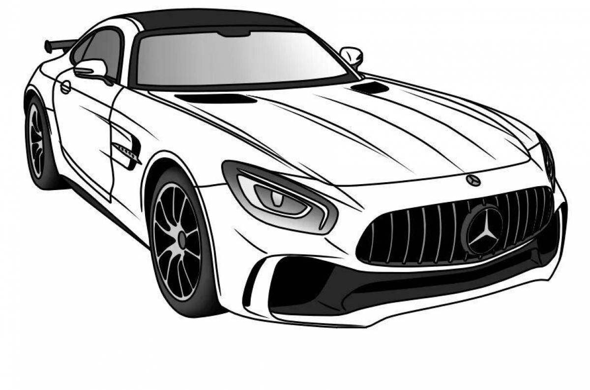 Great mercedes benz coloring page
