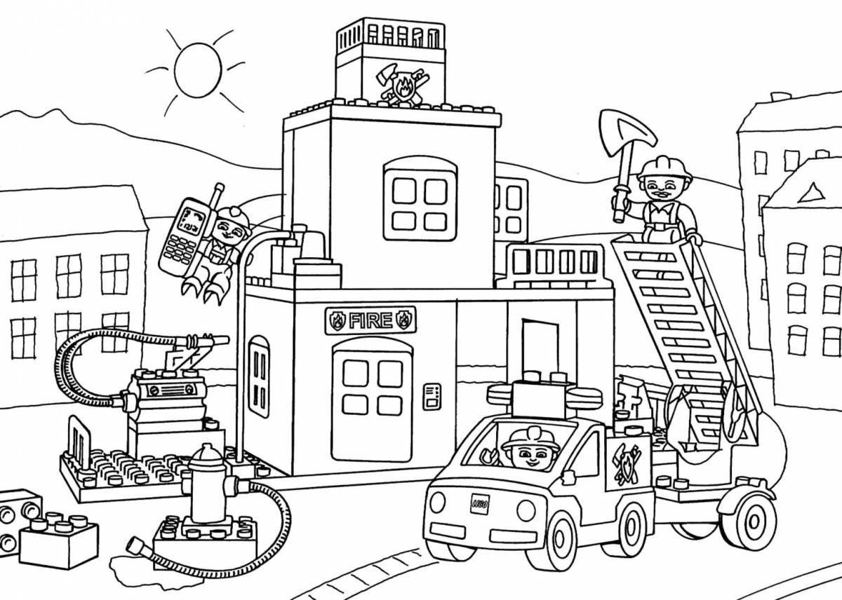 Lego police awesome coloring book