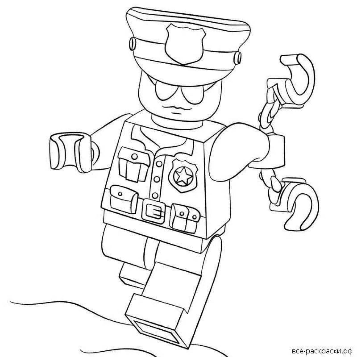 Great lego police coloring pages