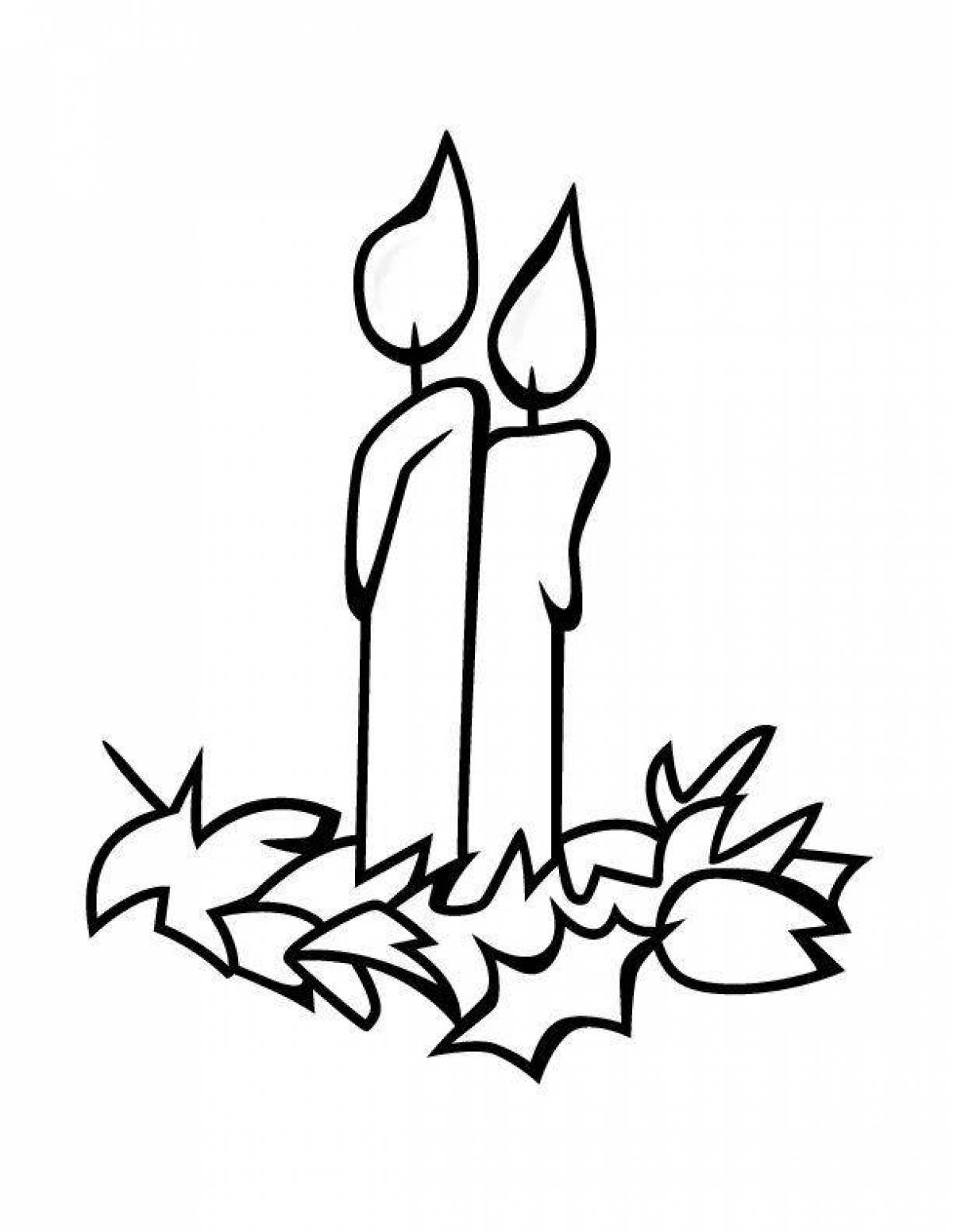 Refined Memory Candle coloring page