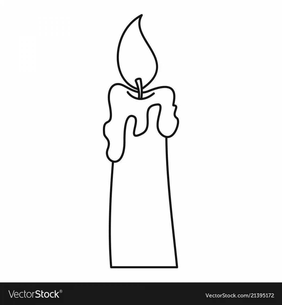 Fine Candle of Remembrance coloring page