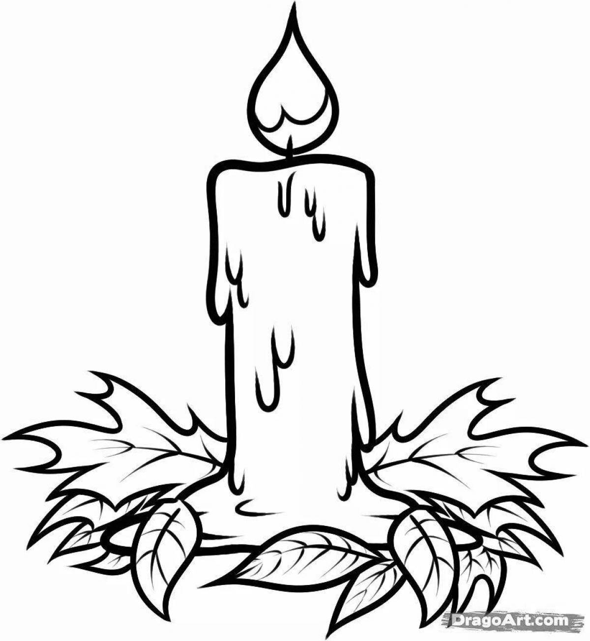 Coloring candle of blessed memory