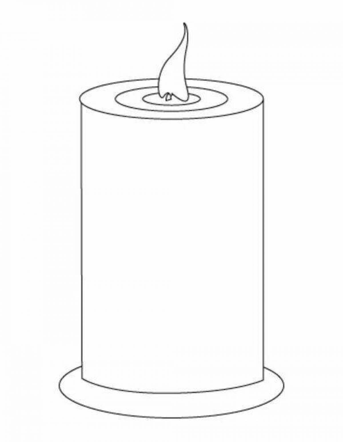 Fun memory candle coloring page