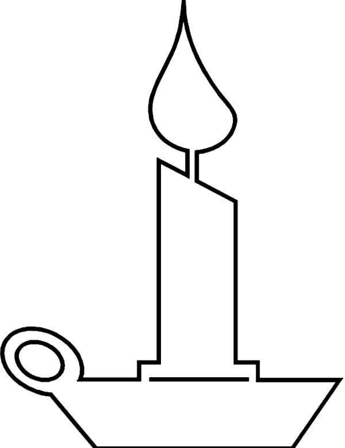 Fascinating Memory Candle coloring page