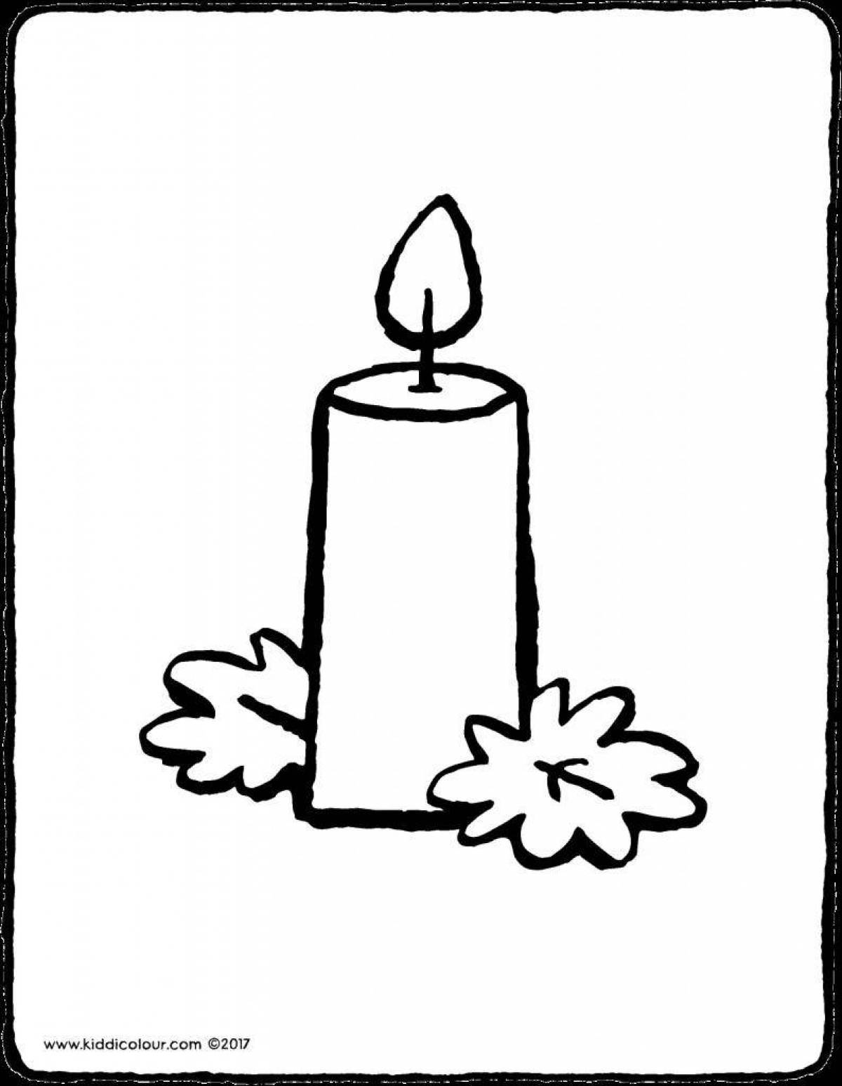 Coloring mystic candle of memory