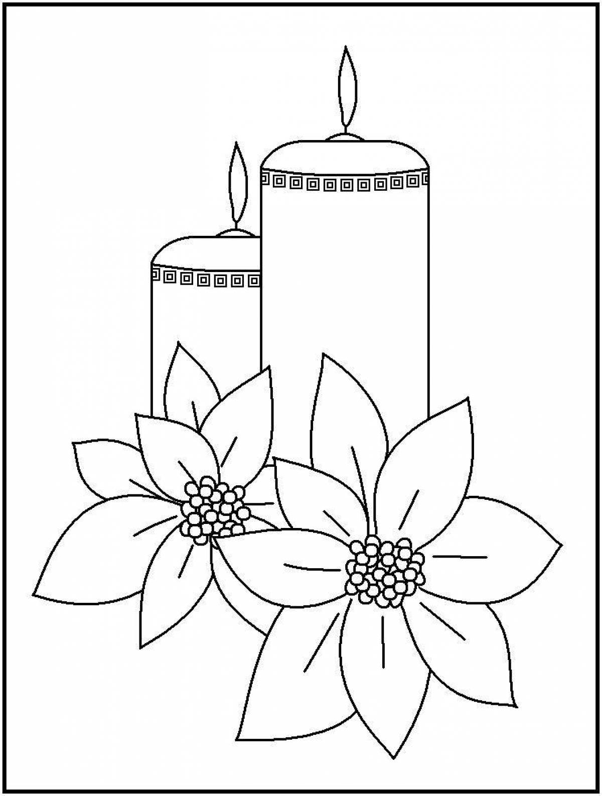Coloring page miraculous memory candle