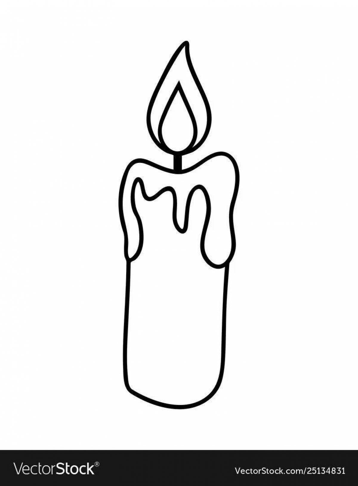 Coloring page spectacular memory candle
