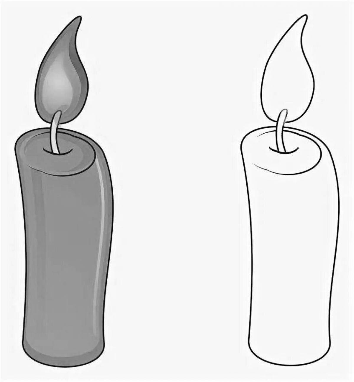 Coloring candle of memory