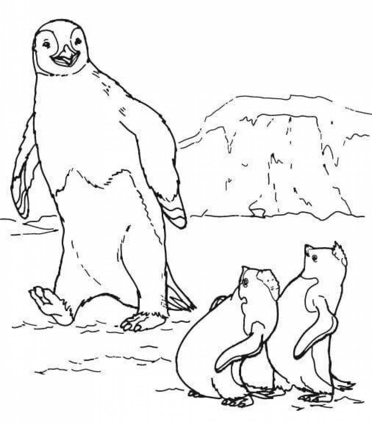 Antarctica animals coloring pages