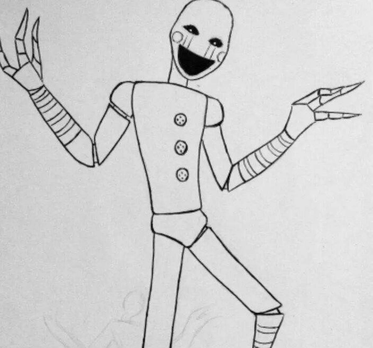 Exciting fnaf doll coloring