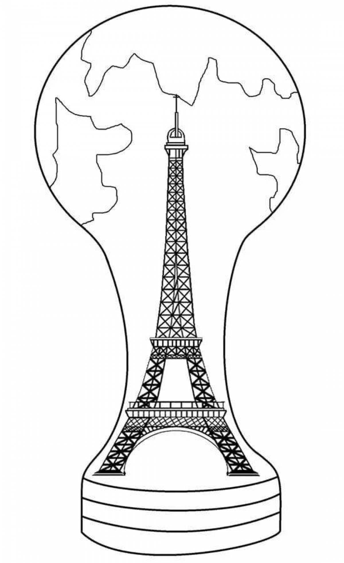 Eiffel tower awesome coloring book