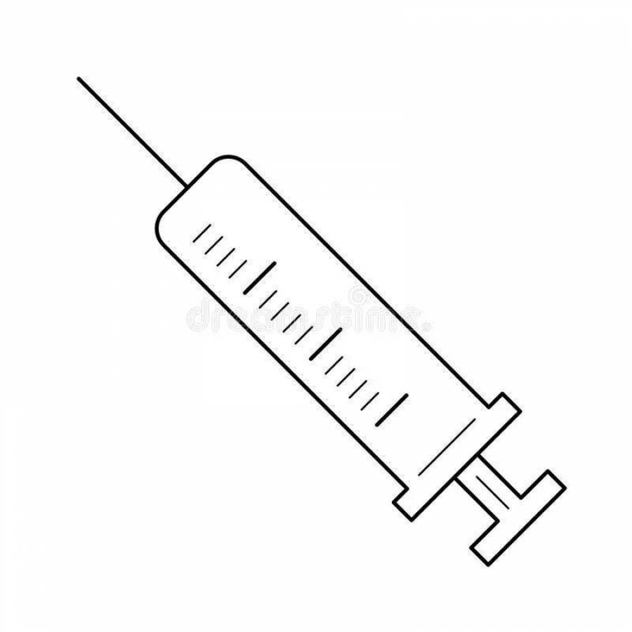 Чертеж шприца медицинского