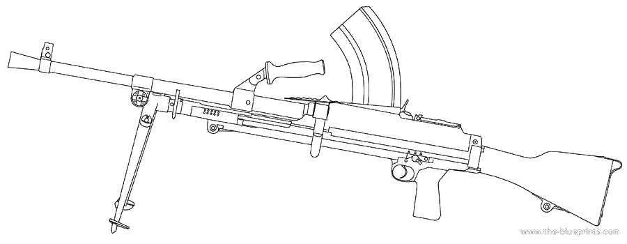Как нарисовать немецкий пулемет