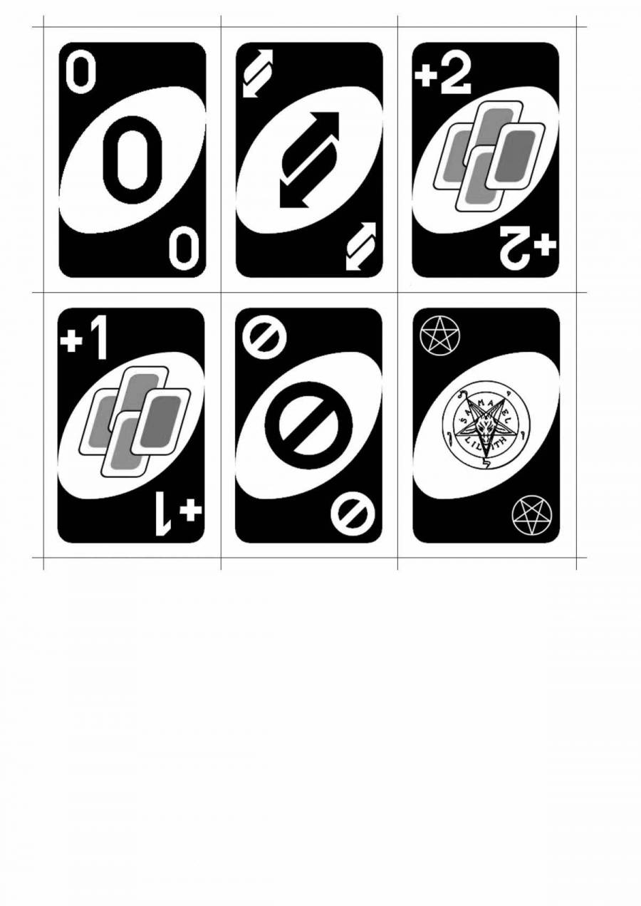 Уно распечатать карты черно белые