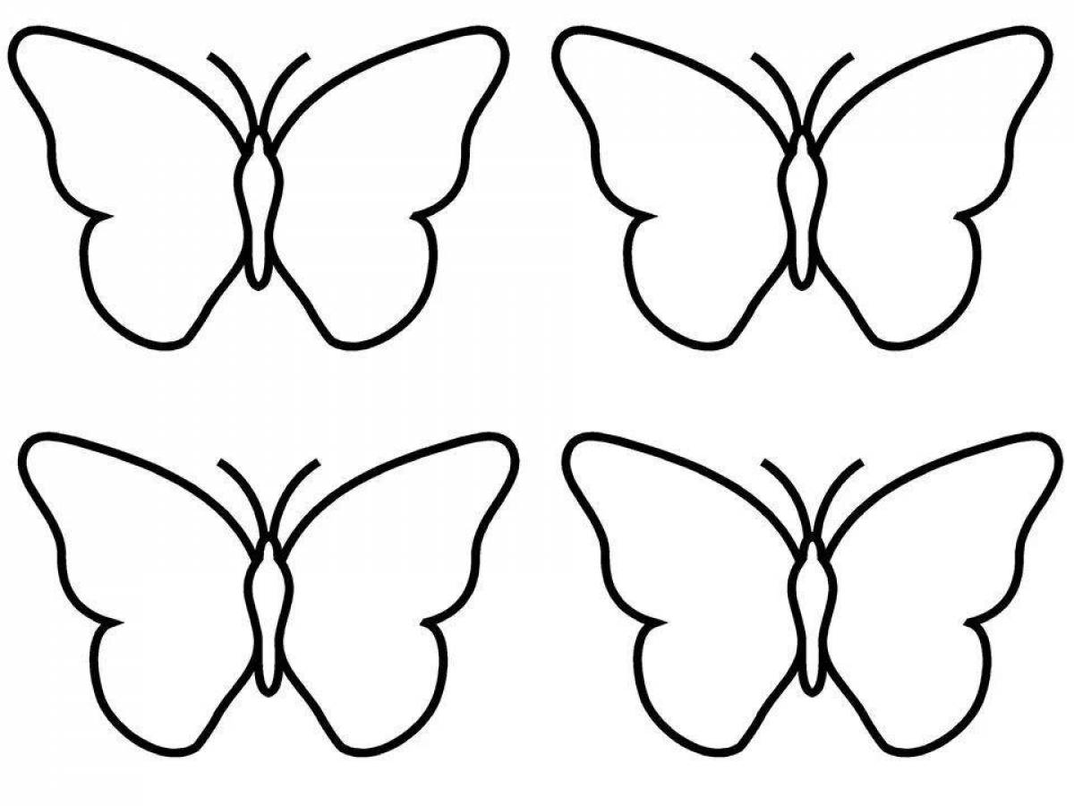 Бабочки трафарет для вырезания