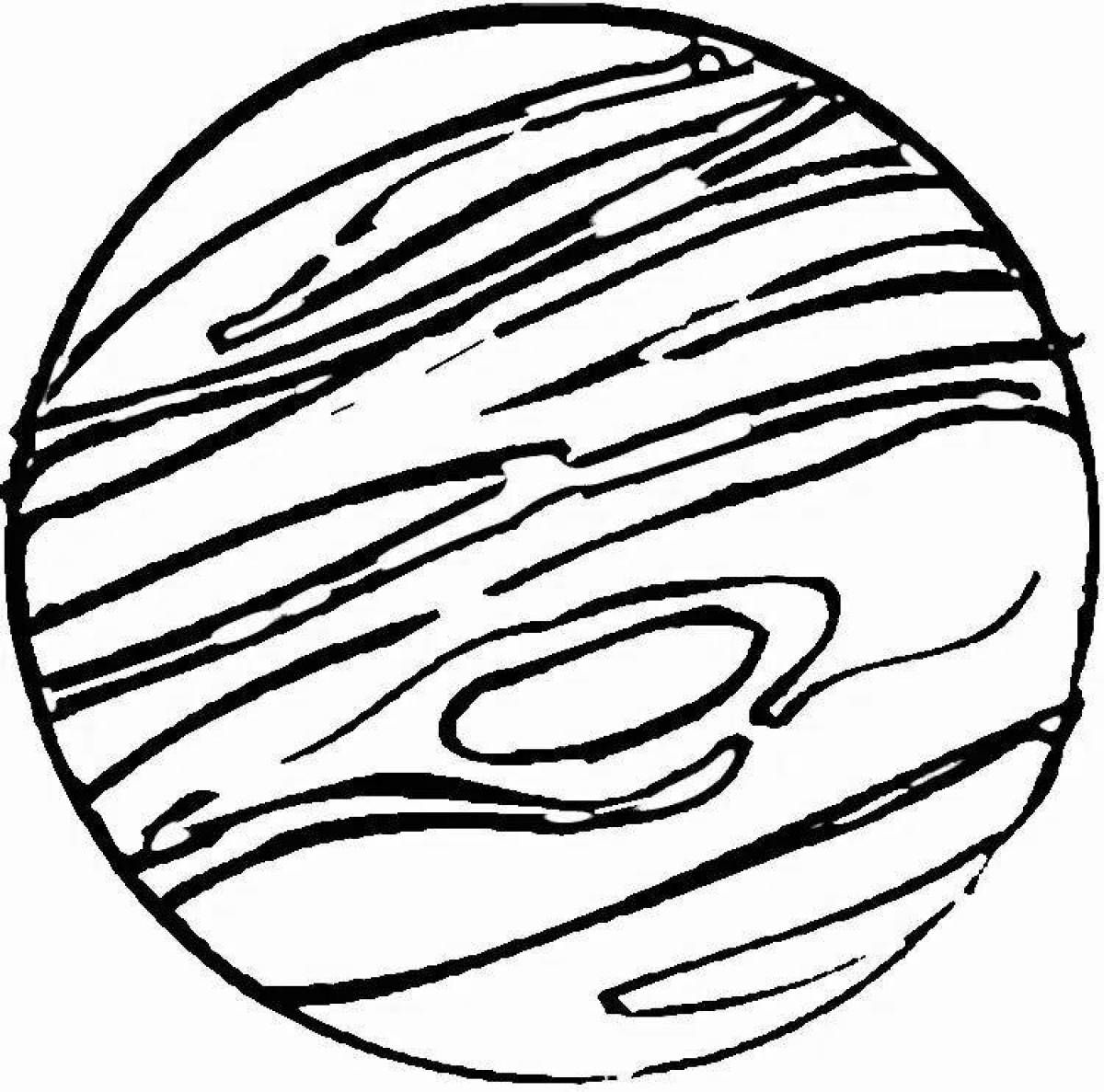 Планета Юпитер раскраска для детей