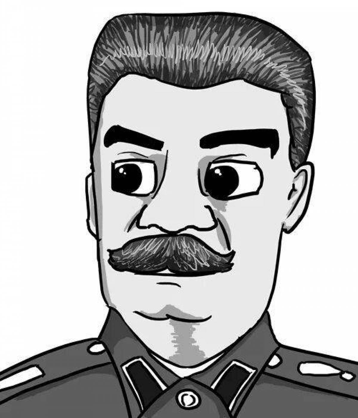 Сталин Иосиф Виссарионович черно белый