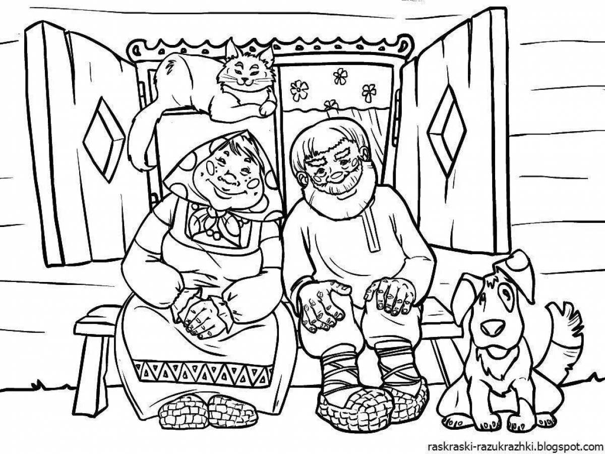 Сказка Колобок Раскраски