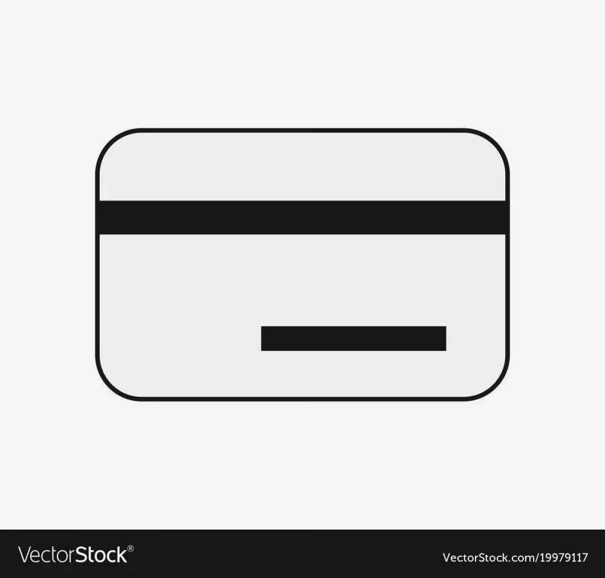 Раскраска кредитная карта
